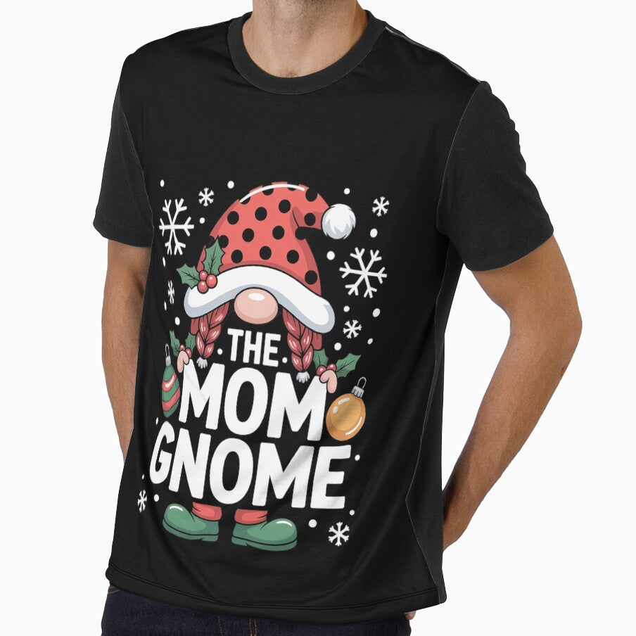 Mom Gnome Buffalo Plaid Matching Family Christmas by MinaReinger