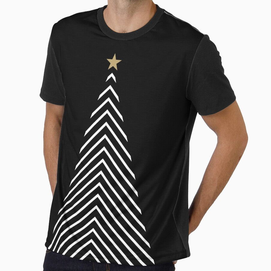 Minimal Christmas Tree - on Black by boltjesdesign