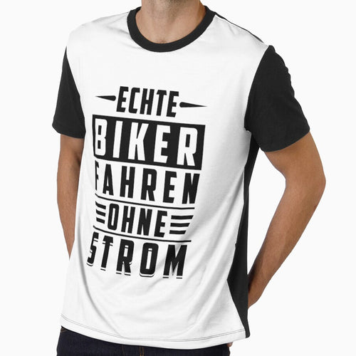 A Biker Driving Without Electricity White by Tobias Langner