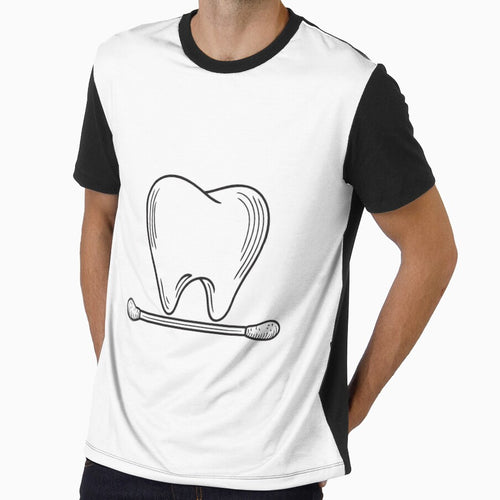 A tooth resting beside a cotton swab on the table by rasagamastore