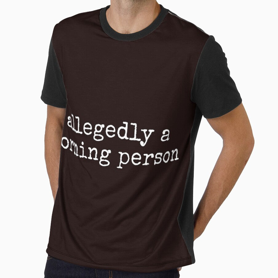 Allegedly A Morning Person Funny Sarcastic Tee Shirt by ShanezShertz