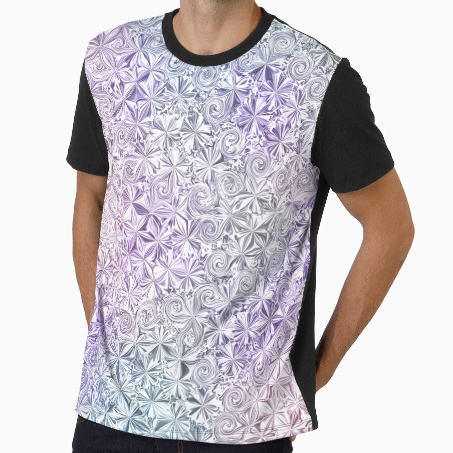 Moonlit Swirl - Frosted Metallic Abstract Pattern by MysticMagpie