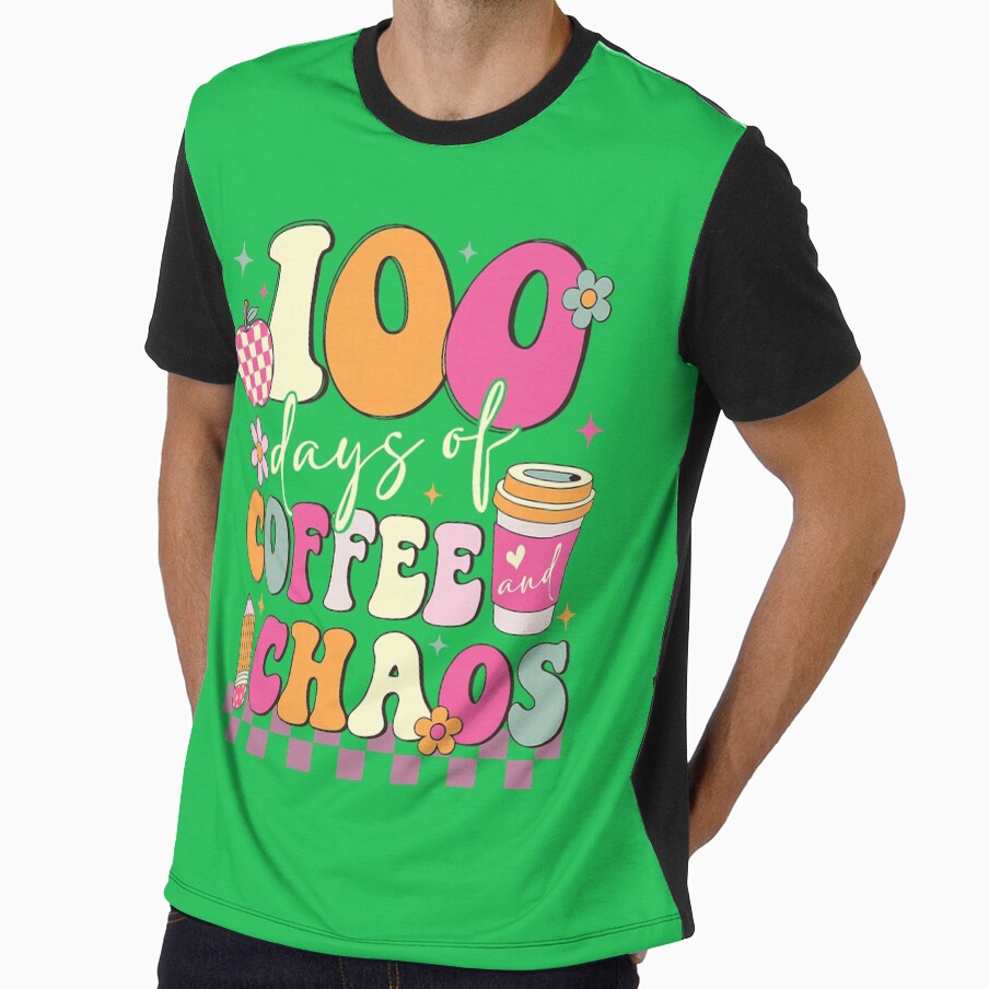 100 Days of School Coffee Lover 100th Day of School Teacher by KevinorNorris