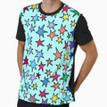 Doodle stars on blue by Carrie_Anne_Designs