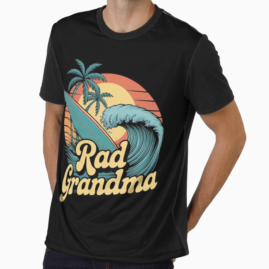 Rad Grandma The Big One 1st Birthday Surf Family Matching by FluoroWave