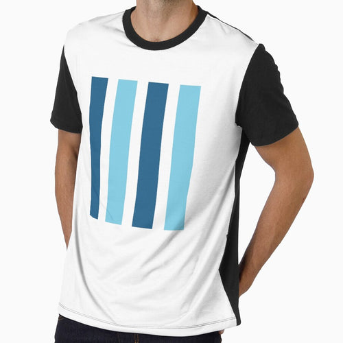 Abstract minimal blue lines by TalBright
