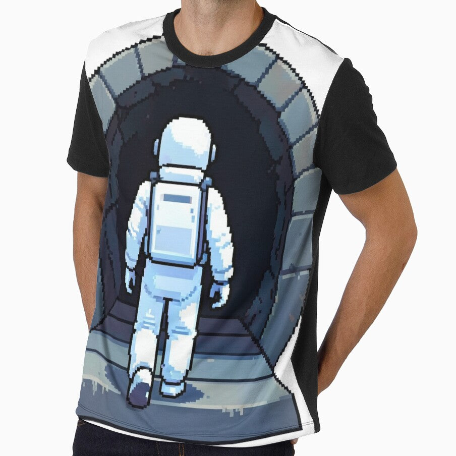 Pixel Art Astronaut Walking to Tunnel by Bloomkept