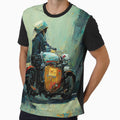 Creature on a motorcycle. Image digital made with paint look. by mrlongfield