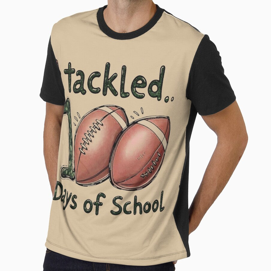 I Tackeled 100 Days of School Shirt, 100 Days of Doing Teacher Things Sweatshirt, Happy 100 Days Of School, 100 Days Celebration Shirt, Teacher Gift by FitFisher