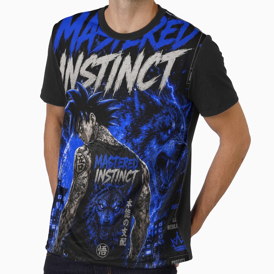 Mastered Instinct – Electric Blue Streetwear Graphic by UrbanSwagFlow