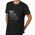 Mens Pilot Gift Man Myth The Legend Premium T-Shirt by rturuytuyt