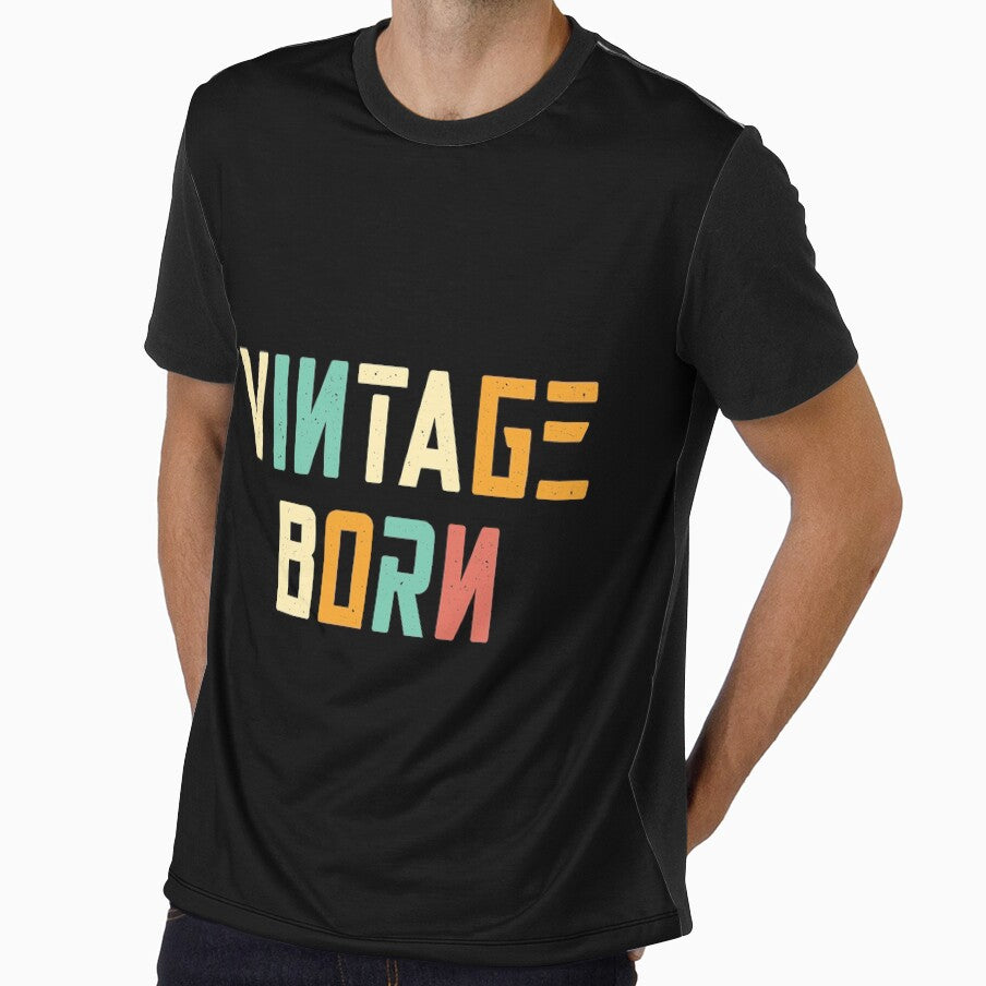 Vintage Born Vintage Lover Typography Quote Design by winstonart
