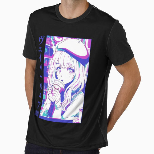 Aesthetic Vaporwave Anime Manga Girl Japanese Streetwear #275 by mika-gallery