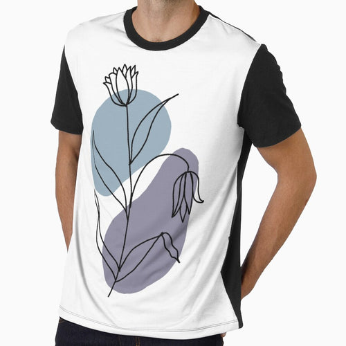 abstract minimal bohemian floral illustration by tudoo
