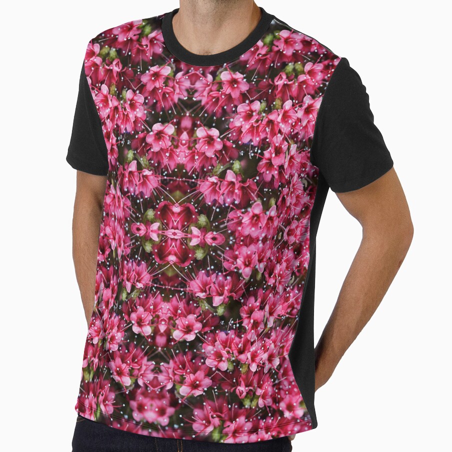 Magical pink flowers by Psilographics