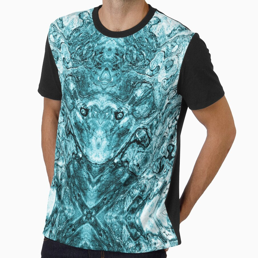 Reflection with alien in light blue by Psilographics