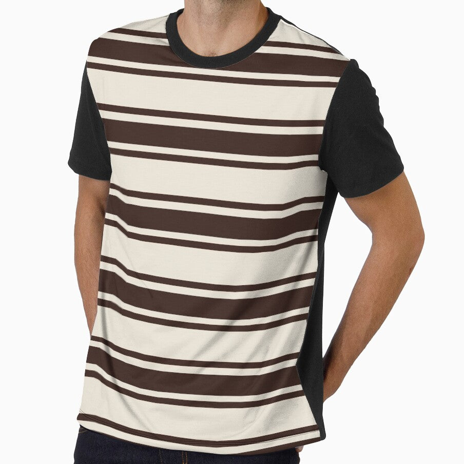 Trendy summer 2025 Organic Neutral Stripes  – Soft Ivory & Dark Cocoa Textured by The Cozy Stripe | Modern Textile Stories