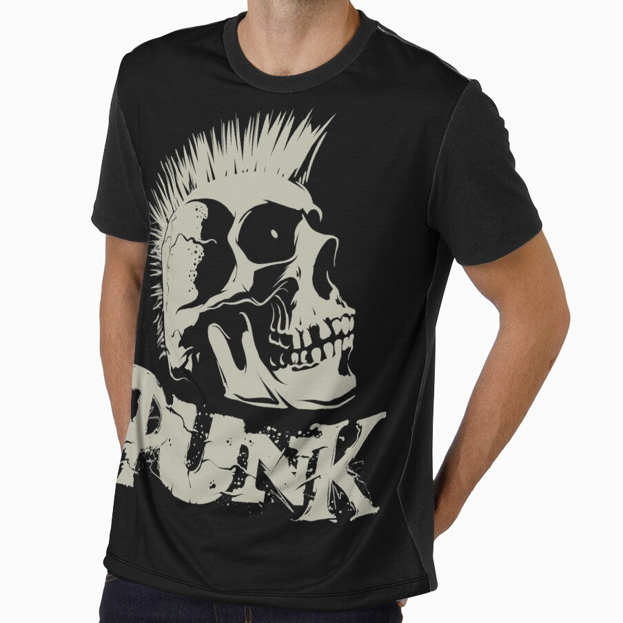 Old School Punk Rock Skul by theredsharp
