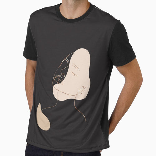 Abstract Line Art Woman | Black + Gold by SoNifty