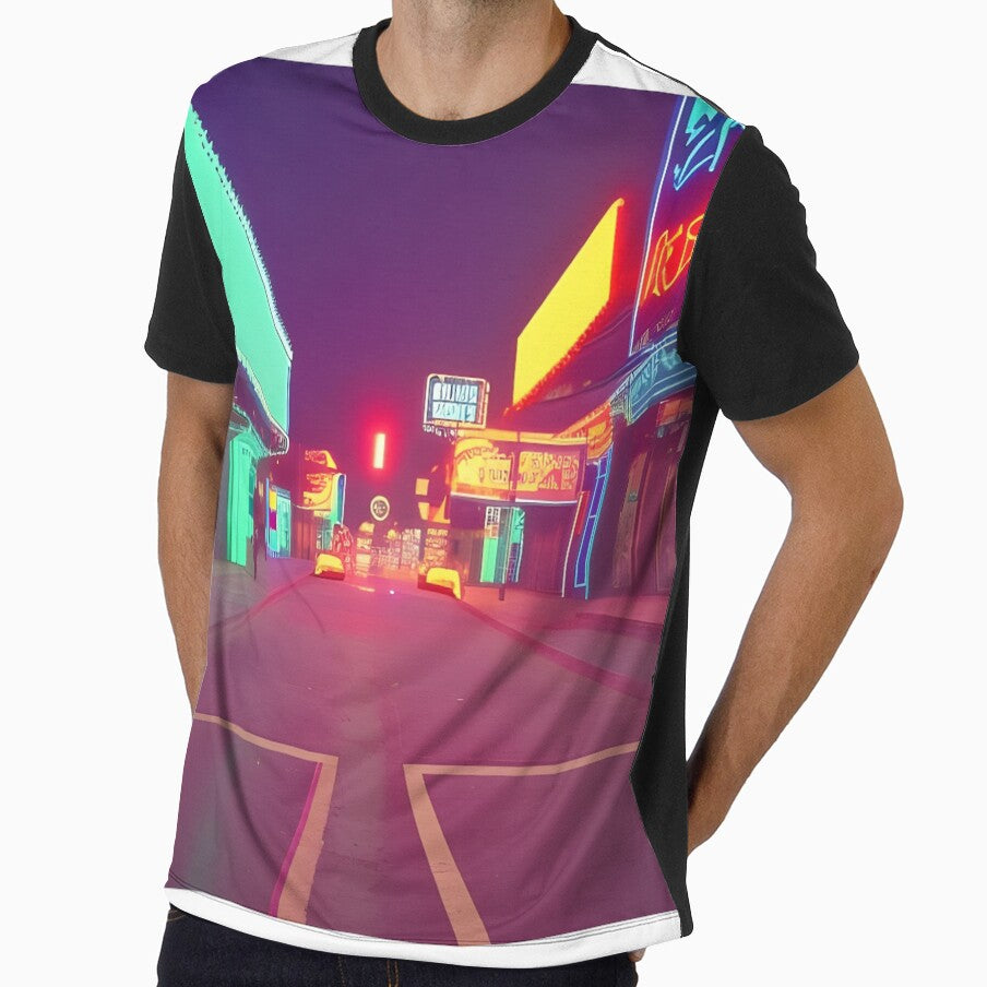 Neon City Street By Night | Cyberpunk by ForeHeadDesigns