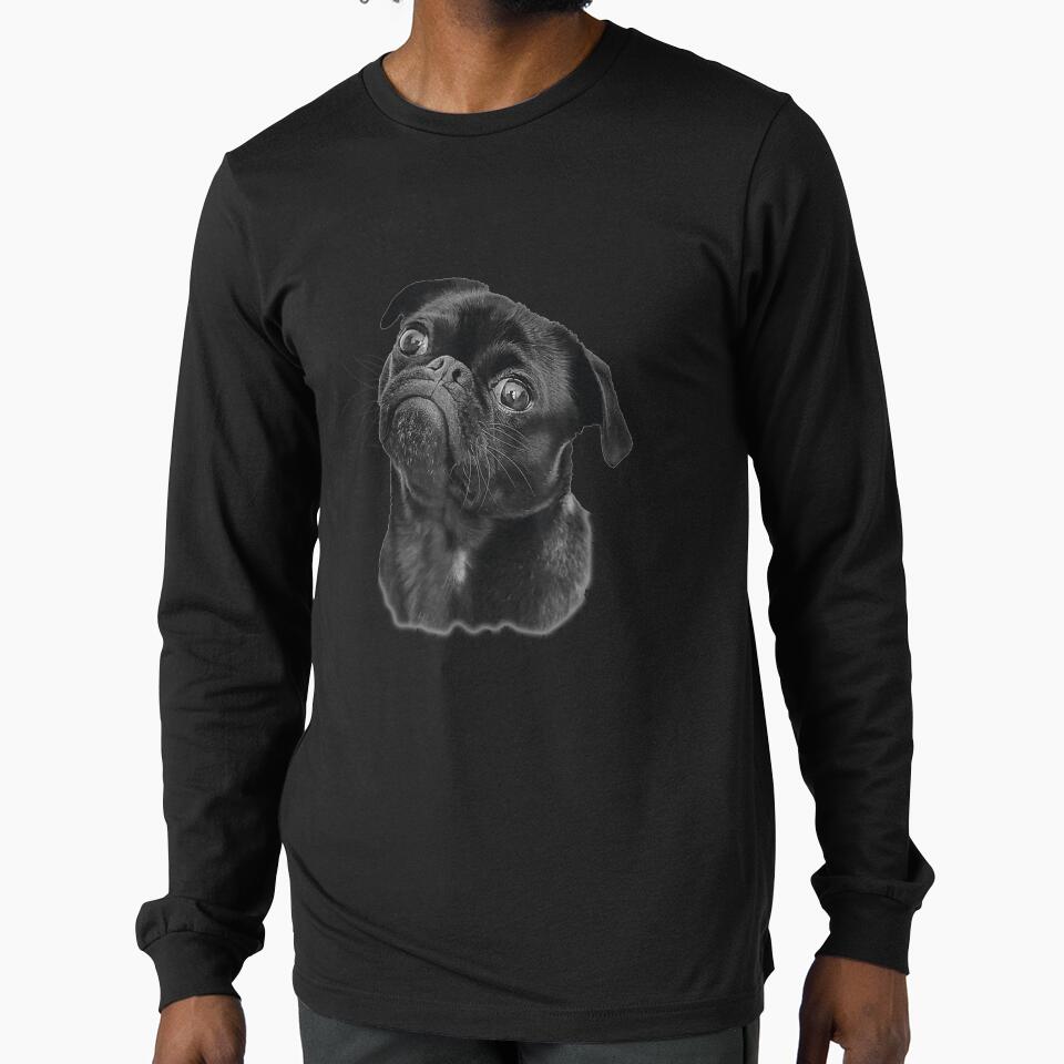 Pug For Dog Mom Dad Gift Idea Funny Cute Black Pug by tashiav