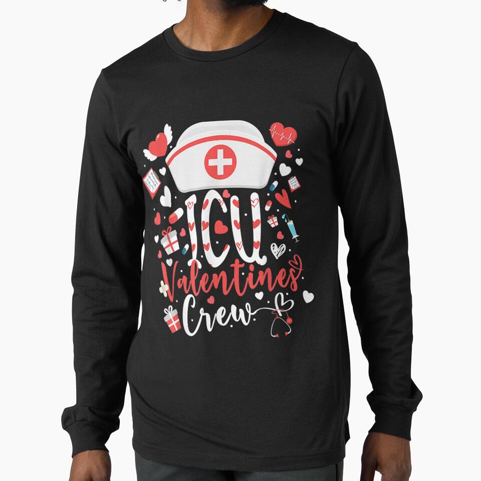 Icu Valentines Nurse Crew Family Group Nursing Lovers Pajama by laurenm233