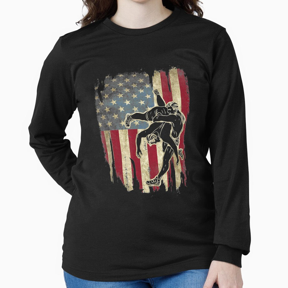 Flag Wrestling Usa American Wrestle Gift by bessiey23