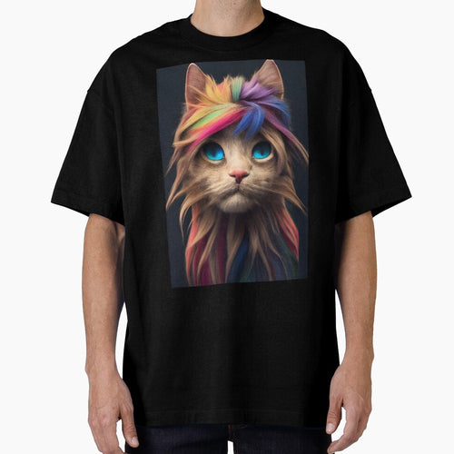 Abstract Colorful Cat Face Art by NTGUILTY