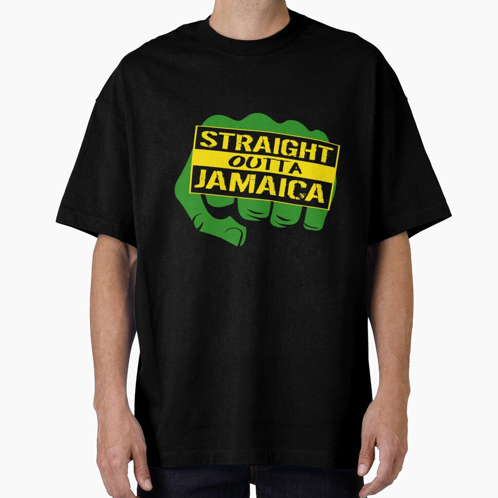 Jamaica Fist Flag Proud Brave & Strong Country Of Jamaica by DoctorBirdsInk
