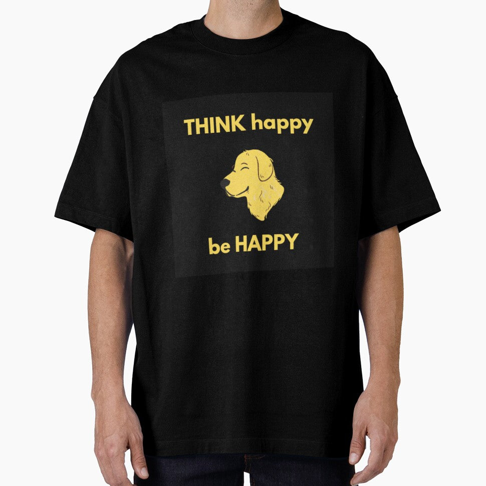 Design with a yellow dog thinking positively by WAKYSHOP