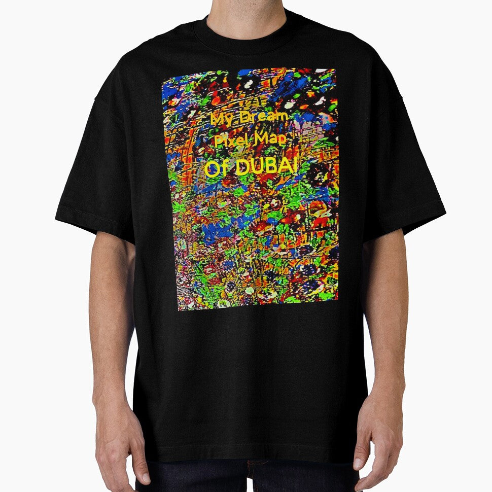 My Dream Pixel Map of Dubai, Abstract Illustration by SoulArtSara