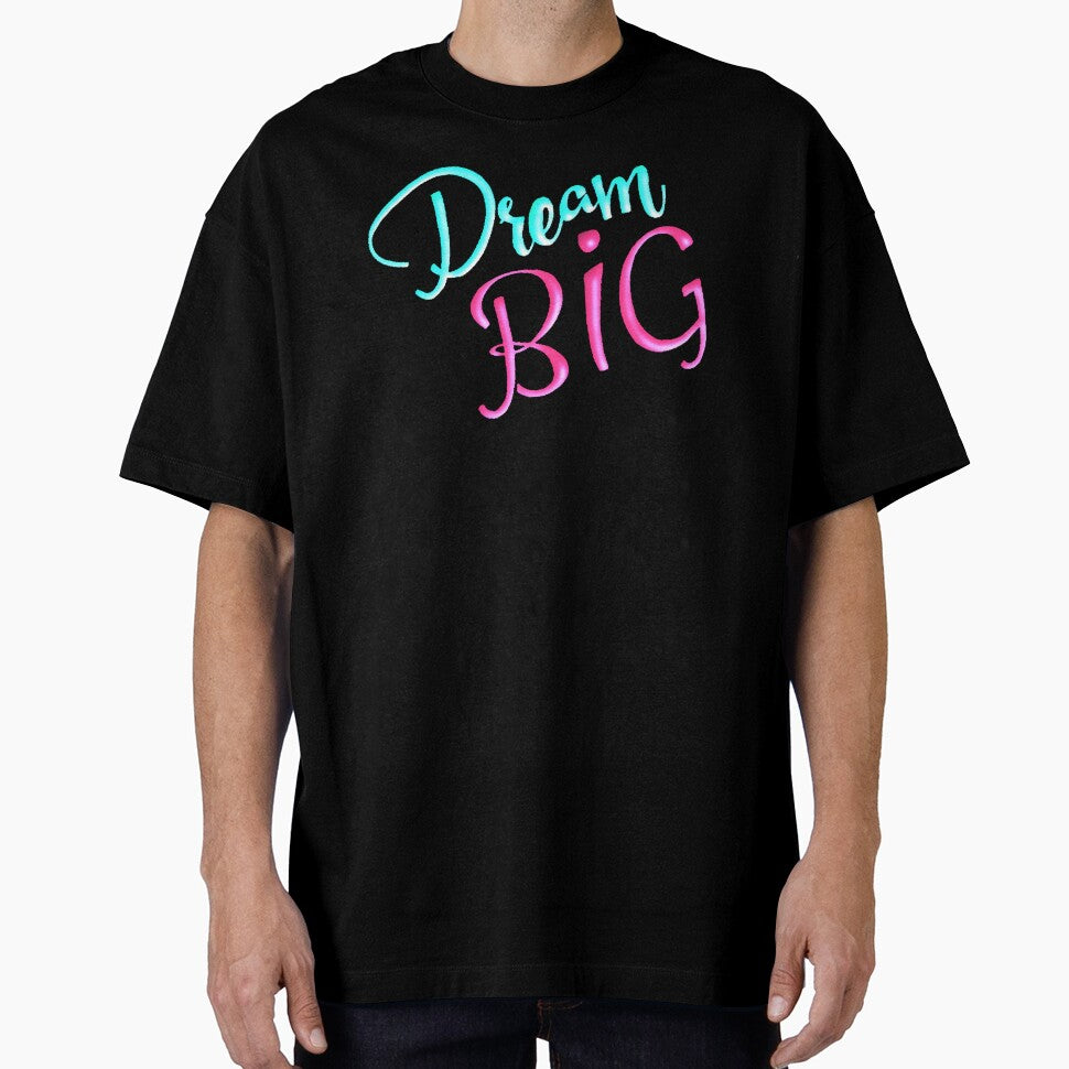 Dream BIG | Motivational Design Cyan Pink | Inspirational Gift by AstronautMerch