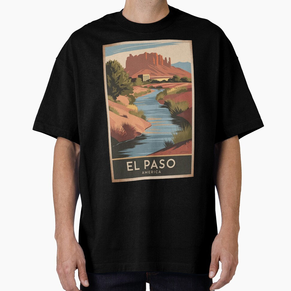 El Paso Vintage Travel Poster by TravelerRat