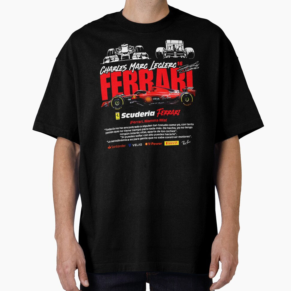 F1 FERRARI Leclerc 16 Edition T-SHIRT by by2pals