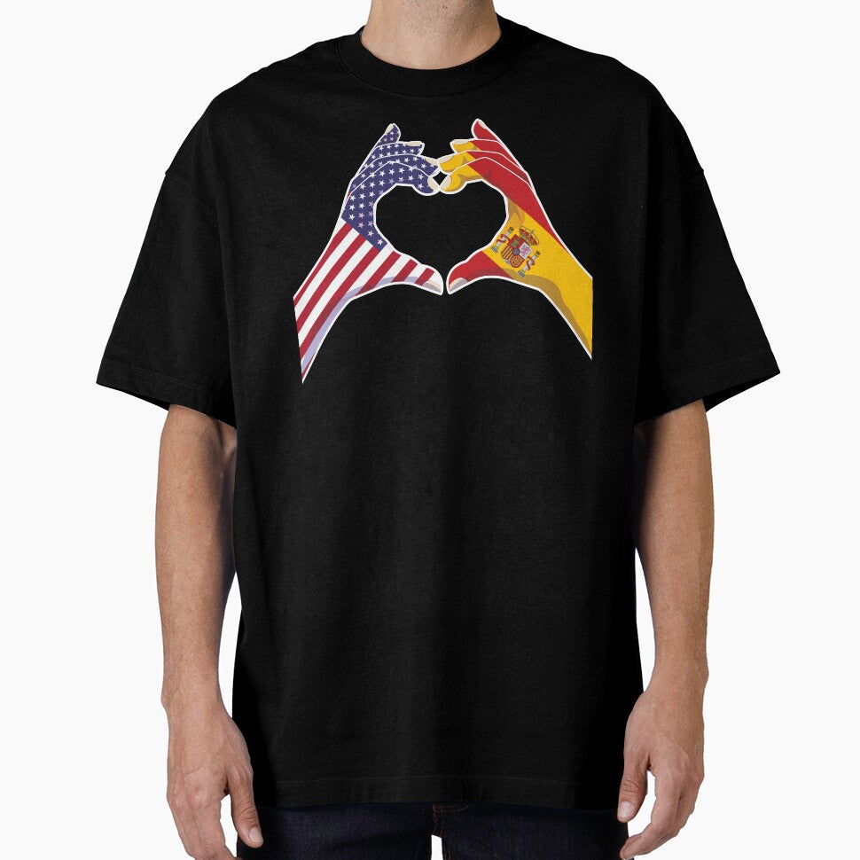 Spain Spanish USA United States American America Love Heart Peace by FlagX