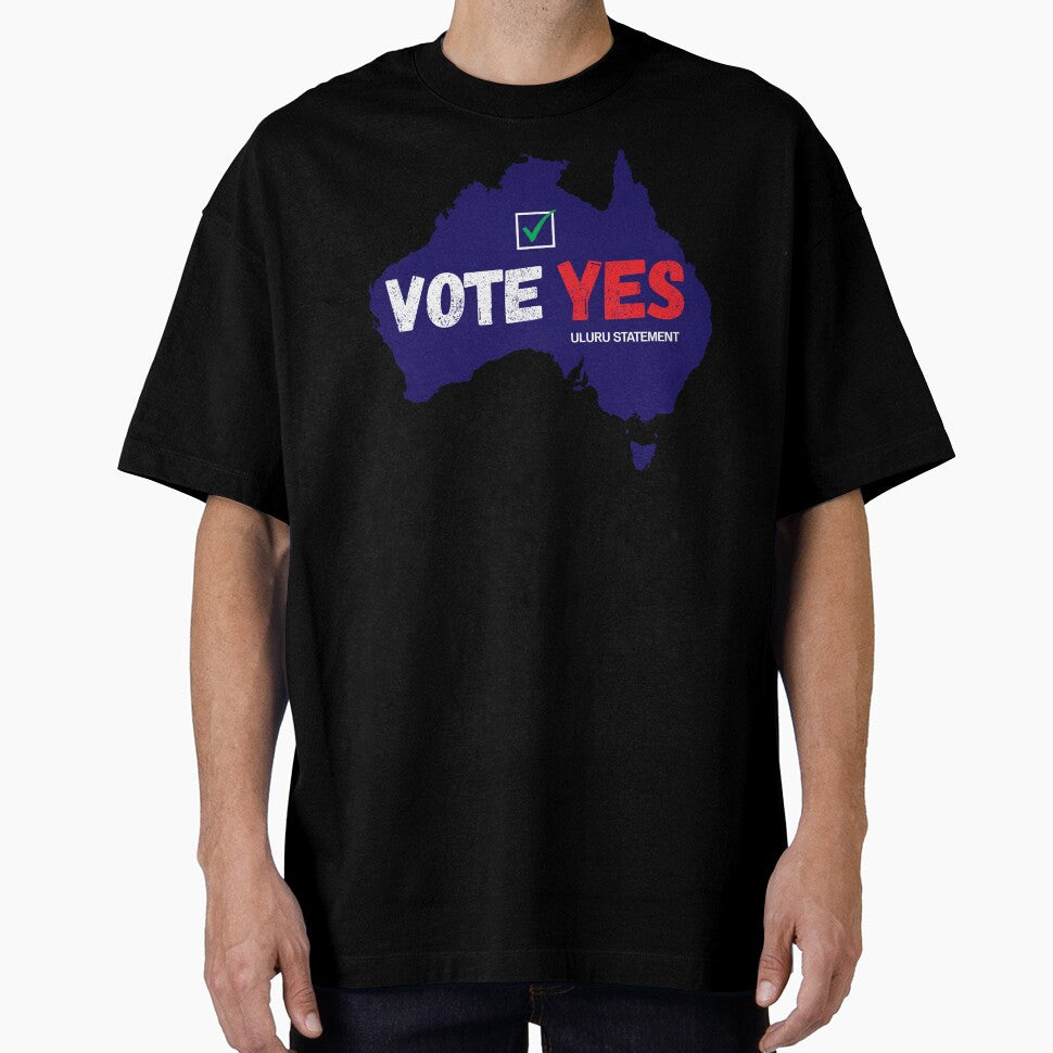 Vote Yes - Uluru Statement on Australia Map- Graphic design by PrintChics