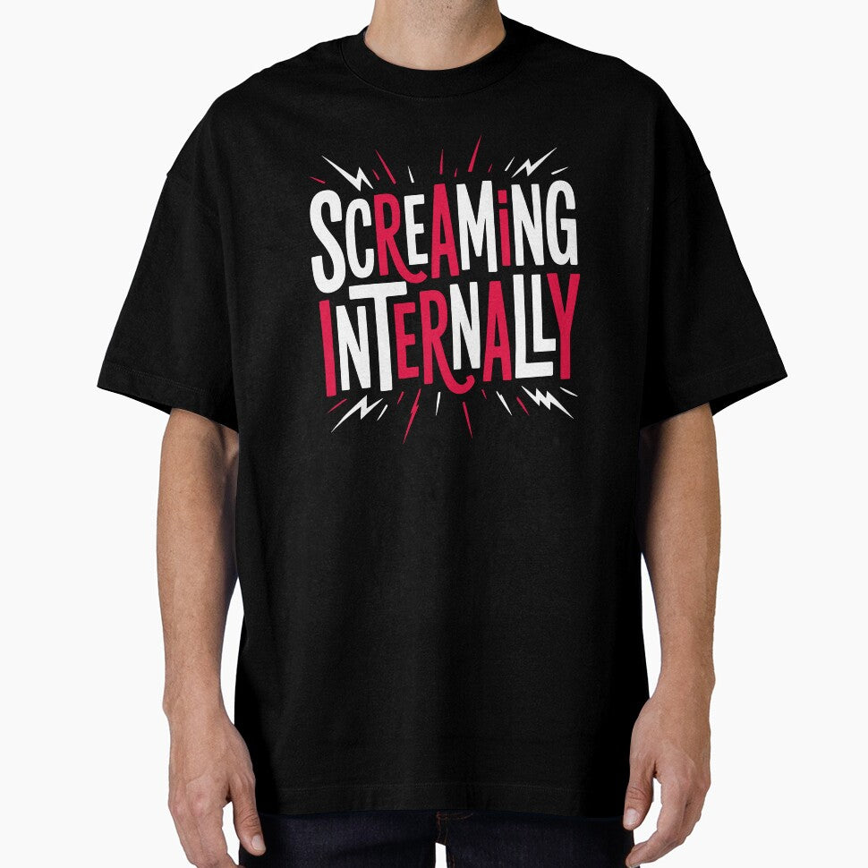 Screaming Internally Funny British Stress Sarcastic Gift by Say It With Ink
