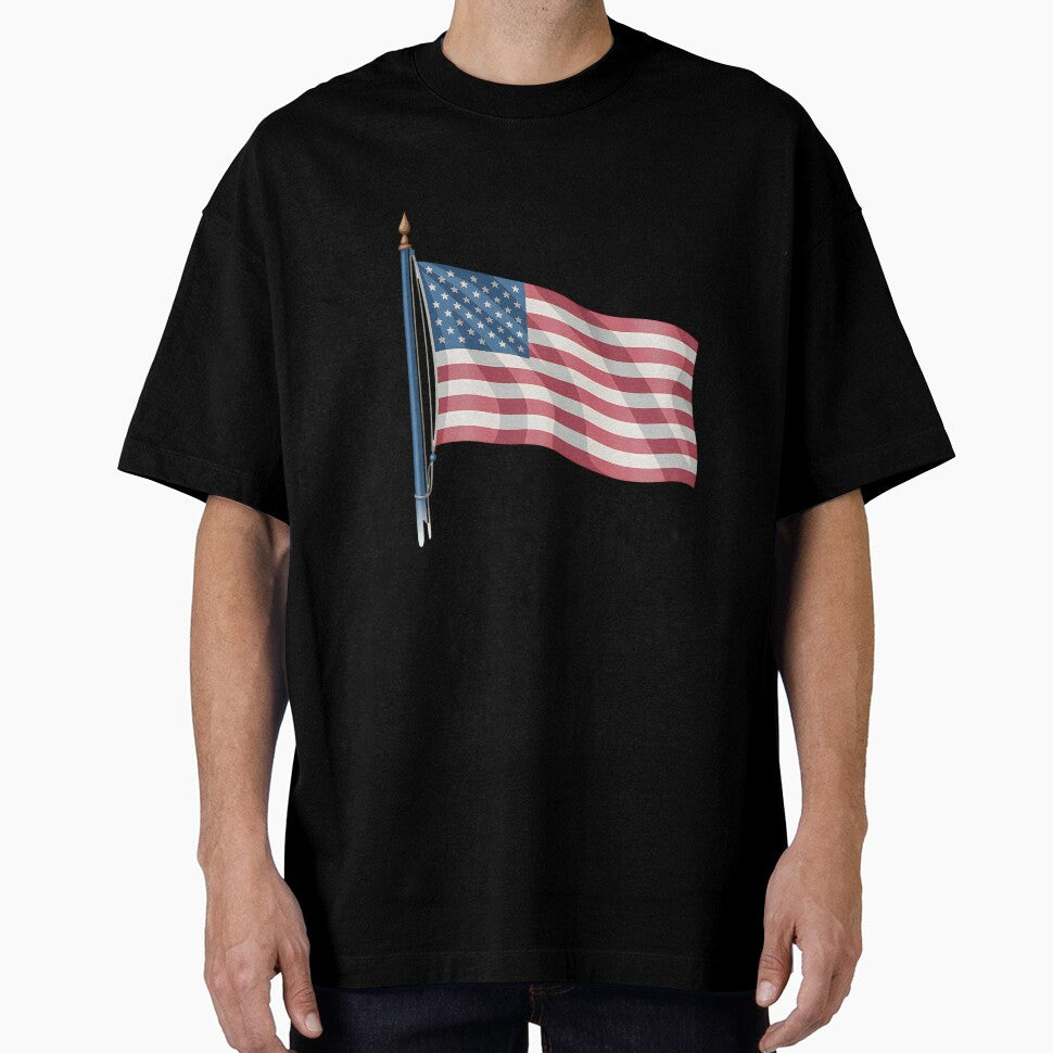 American Flag Design – Vintage Patriotic Artwork by artedigital99