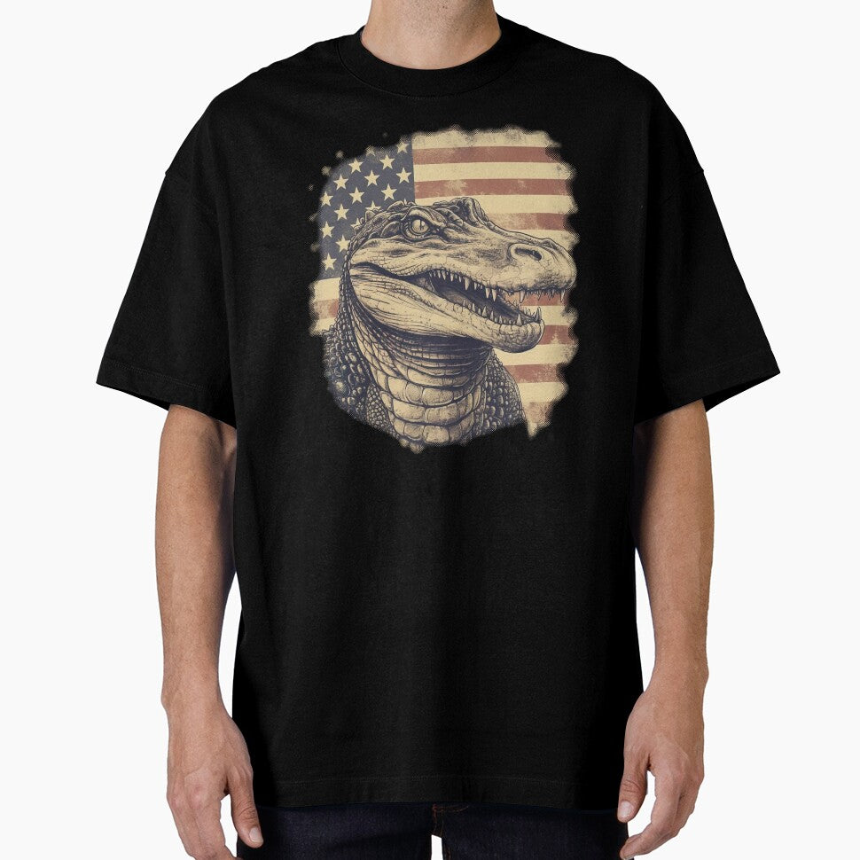 Florida Alligator Land of America the Free Patriotic 4th of July by Dreamakerstudio