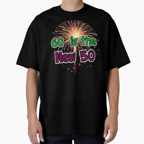 60 is the new 50 typographic colorful celebratory design by SmashingDeals