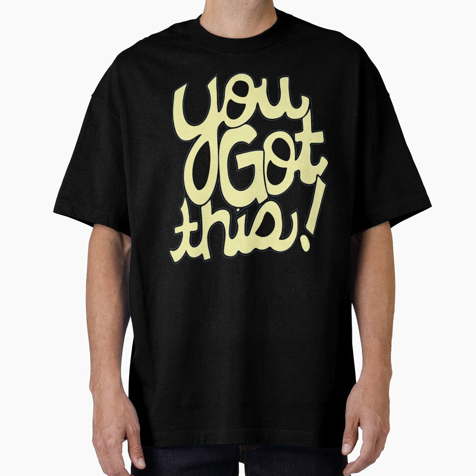 You Got This! Cursive positivity cartoon text art yellow by AngelDawnDesign