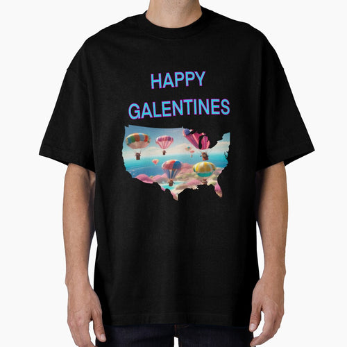 A very Colorful Parachuting Happy Galentines card, perfect gift idea for Galentines day by sailorsam1805