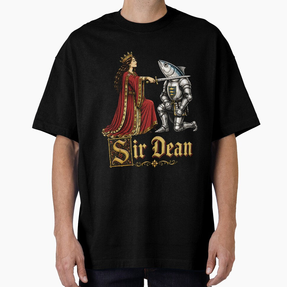 Sir Dean Funny Sardine Tinned Fish Medieval Knight Humor by DesignsByAnett