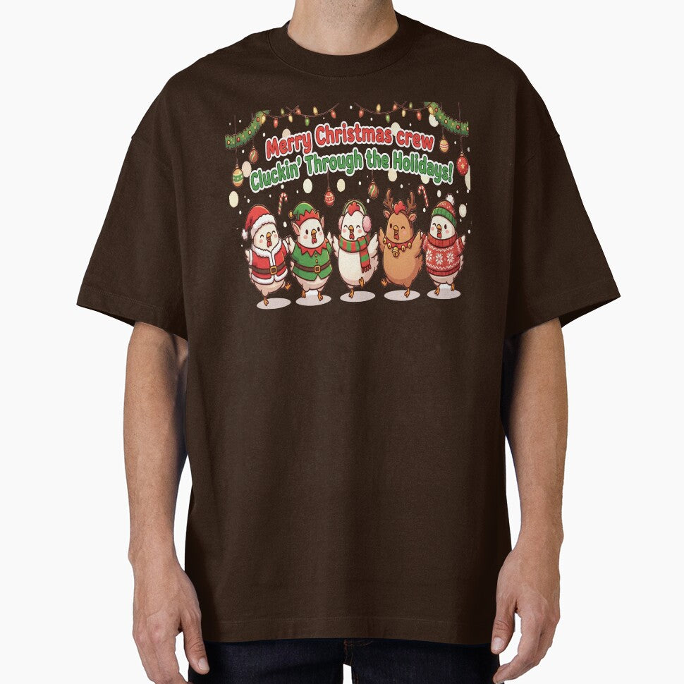 Cute Christmas Chickens Holiday Party – Festive Chicken Illustration for T-Shirt / Mug / Sticker by Soft Strength Studio