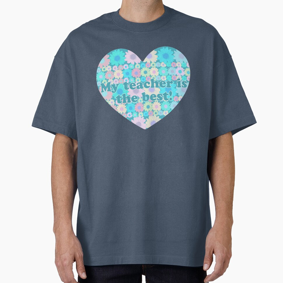 My teacher is the best - Vintage blue heart by SuncatcherPhoto