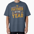 Father Of The Year Funny Simple Text Dad Humor Gift Tee by Designs-RZ