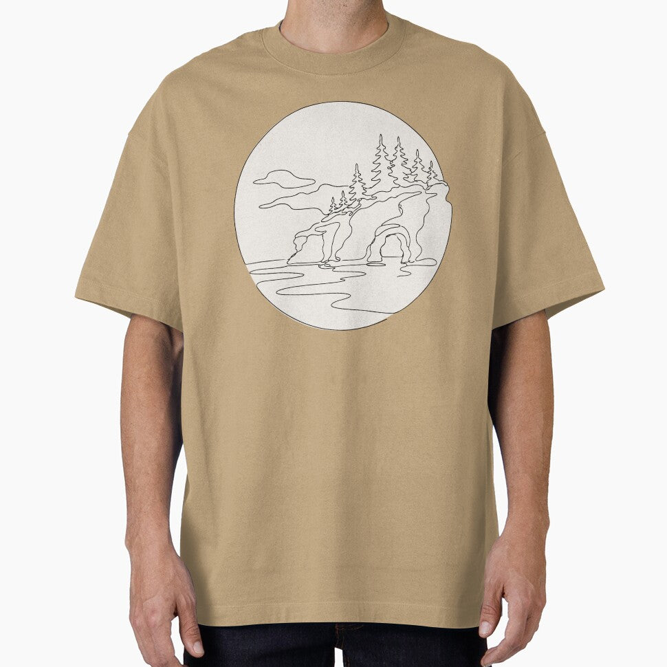 Pictured Rocks National Lakeshore Continuous Line Art | Modern One Line Drawing | Minimalist Michigan Wall Art by Nubrixa-Studio