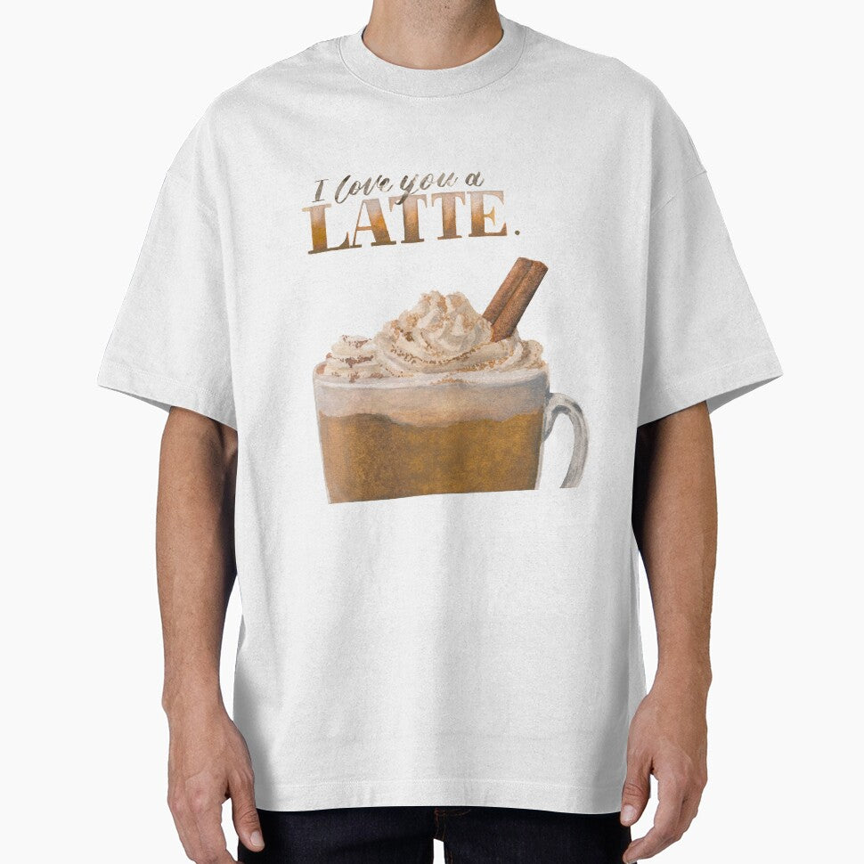 I love you a latte - Pumpkin spice latte watercolour painting by floweringwords