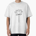 Minimalist Lotus Flower Line Art Illustration by CMdigit