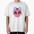 Cute Pink Skull with Bow – Kawaii Pastel Goth Love Design by Horrify